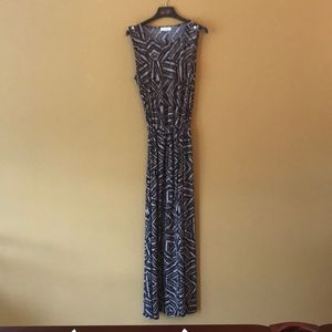 Black and Tan Calvin Klein maxi dress